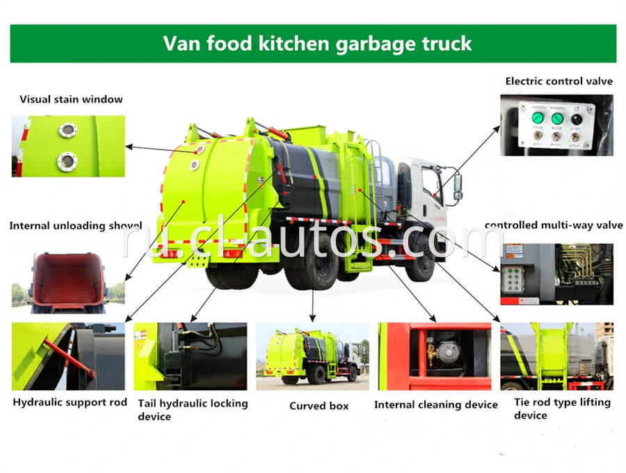 Kitchen Waste Garbage Truck 02